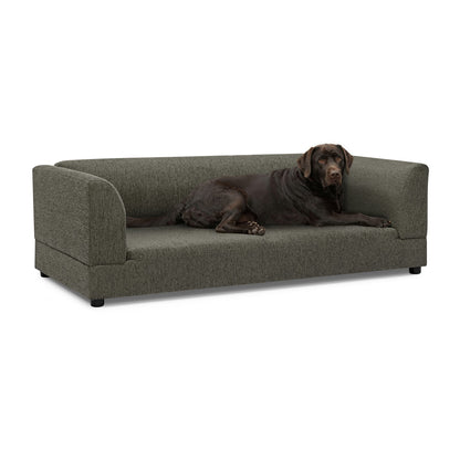 Comfortable Oversized Pet Sofa for Medium/Large Dogs gray fabric with a brown dog relaxing on Tampa Home & Garden Store