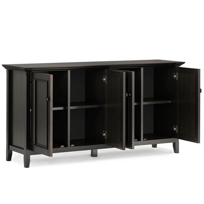 Amherst 4-Door Storage Cabinet by HouseOfZazla in dark espresso finish accent cabinet on Tampa Home & Garden Store