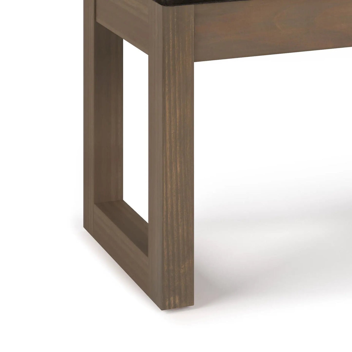 Milltown Upholstered Ottoman Bench With Driftwood