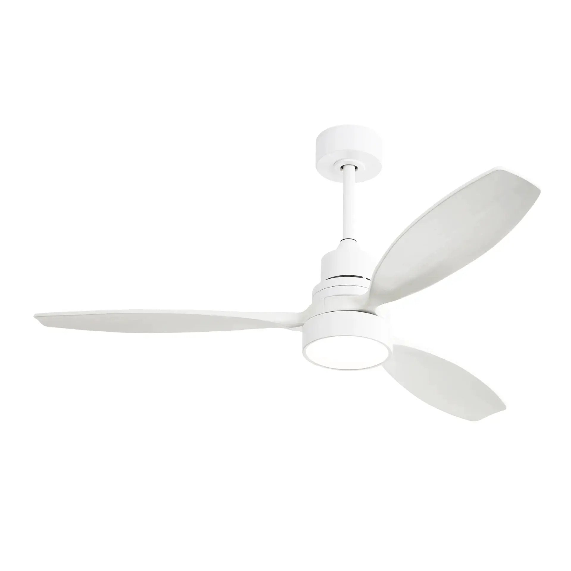 White ceiling fan with LED light, DC motor, solid blades, remote control Unique Piece Furniture on Tampa Home & Garden Store
