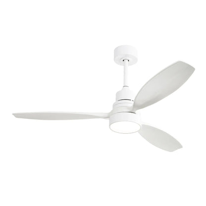 White three-blade ceiling fan with integrated LED light and white canopy on Tampa Home & Garden Store