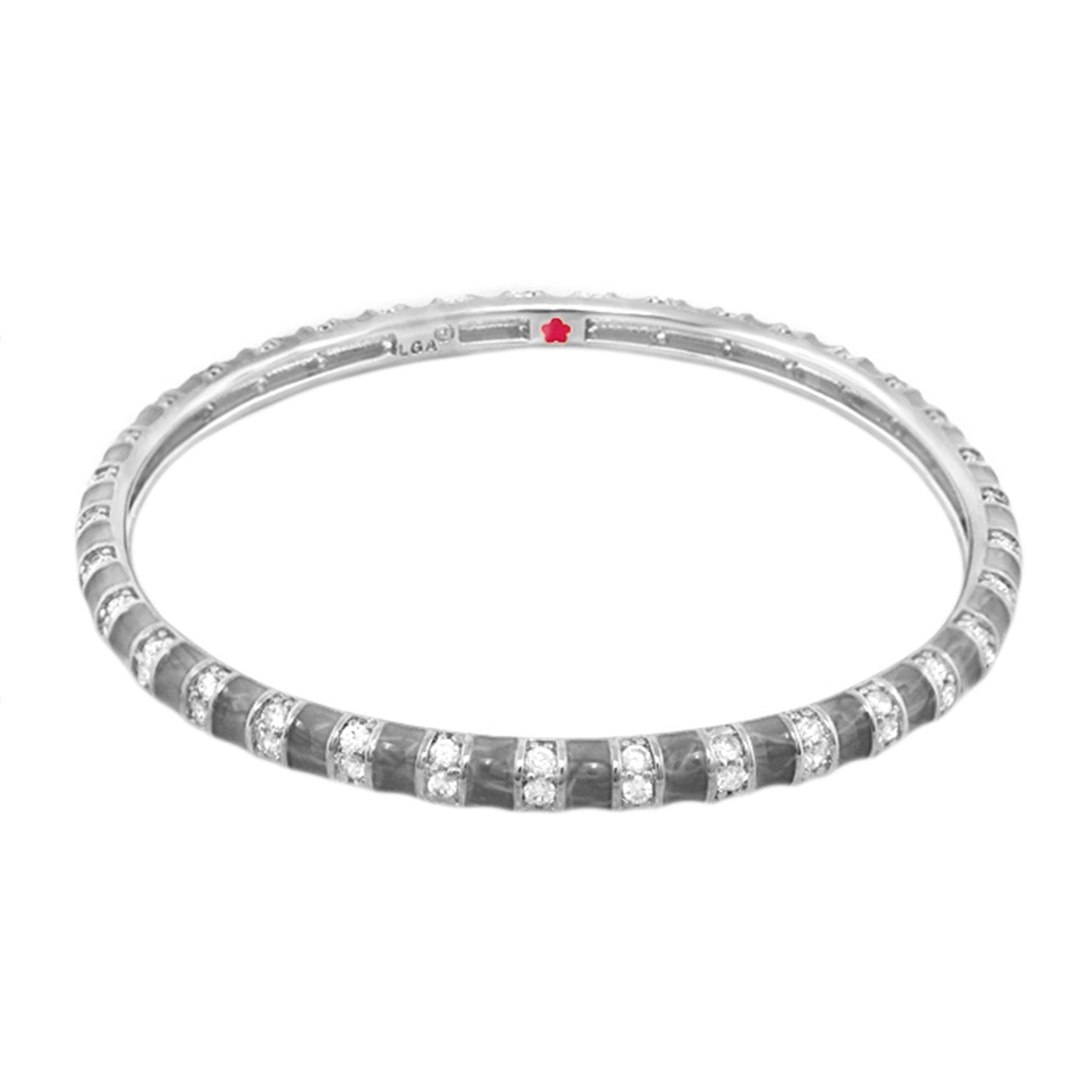 Stripe Tease Stackable Bangle silver-tone bracelet with diamond accents by Lauren G Adams on Tampa Home & Garden Store