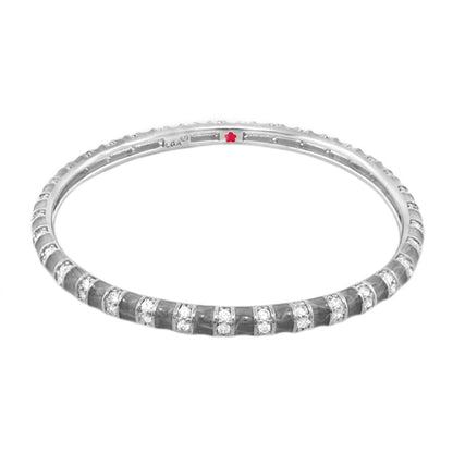Stripe Tease Stackable Bangle silver-tone bracelet with diamond accents by Lauren G Adams on Tampa Home & Garden Store