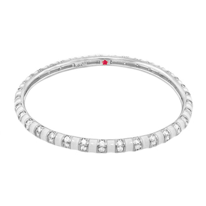 Stripe Tease Stackable Bangle by Lauren G Adams, silver-tone bracelet with pavé crystals on Tampa Home & Garden Store