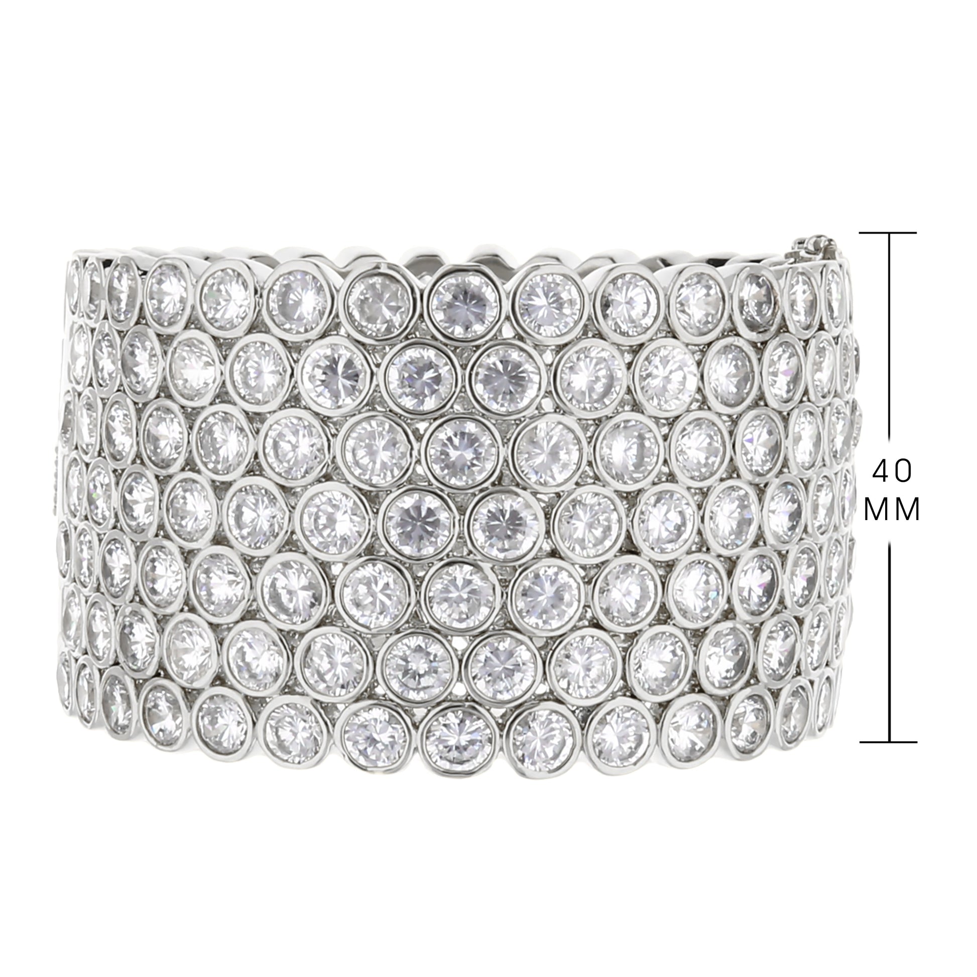 Shimmer and Glimmer Pave Bangle bracelet silver-tone pave crystals by Lauren G Adams on Tampa Home & Garden Store