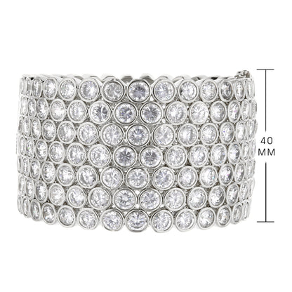 Shimmer and Glimmer Pave Bangle bracelet silver-tone pave crystals by Lauren G Adams on Tampa Home & Garden Store
