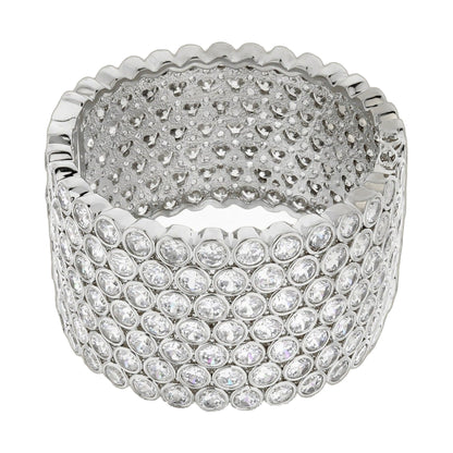 Shimmer and Glimmer Pave Bangle silver-tone pave bracelet by Lauren G Adams in Collections on Tampa Home & Garden Store