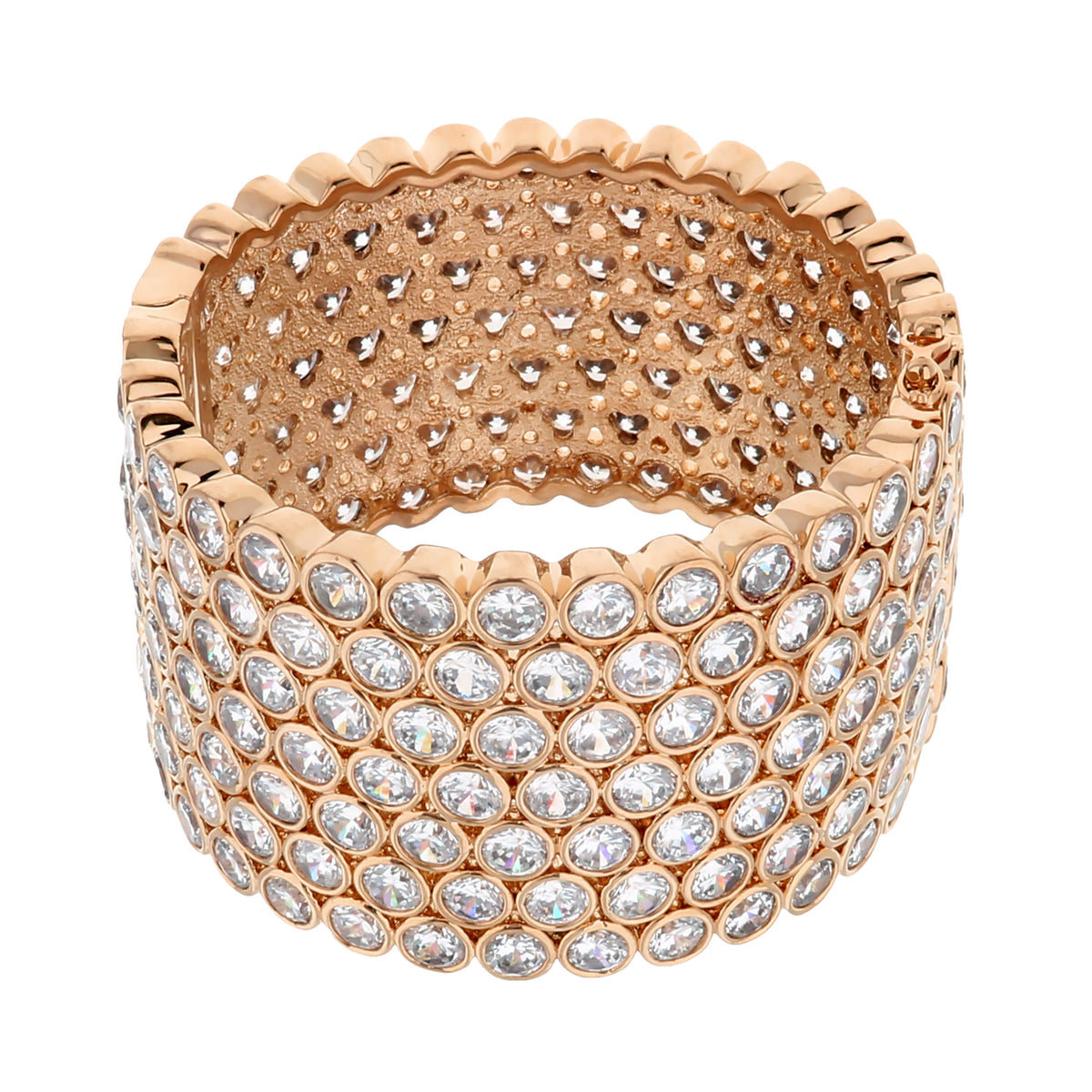 Shimmer and Glimmer Pave Bangle by Lauren G Adams, rose gold tone pave crystal bracelet on Tampa Home & Garden Store