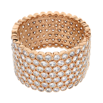 Shimmer and Glimmer Pave Bangle by Lauren G Adams, rose gold tone pave crystal bracelet on Tampa Home & Garden Store