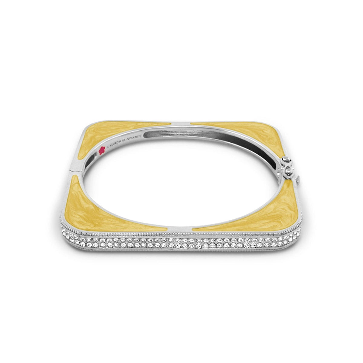 Sea Diamonds Bracelet by Lauren G Adams, yellow enamel panels with pave diamonds on Tampa Home & Garden Store
