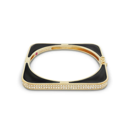 Sea Diamonds Bracelet, Lauren G Adams hinged bracelet with black enamel panels and diamonds on Tampa Home & Garden Store