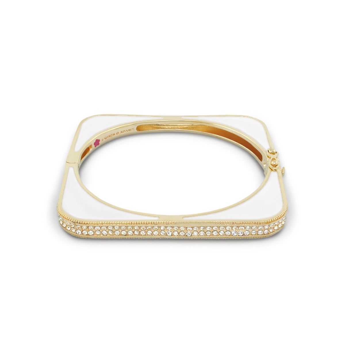 Sea Diamonds Bracelet by Lauren G Adams, gold-tone hinged bracelet with pavé diamond edge on Tampa Home & Garden Store