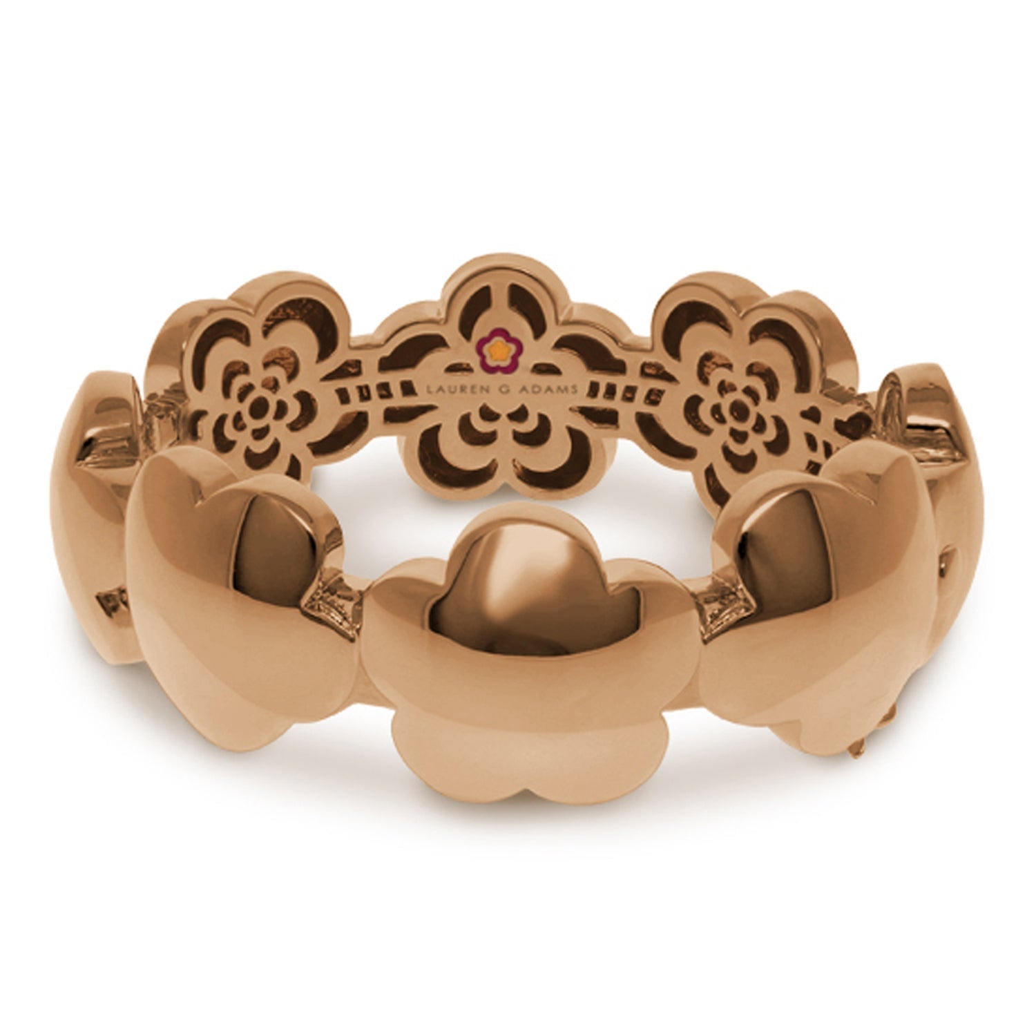 Shiny Daisy Bangle rose-gold polished blossom bracelet by Lauren G Adams, Collections on Tampa Home & Garden Store