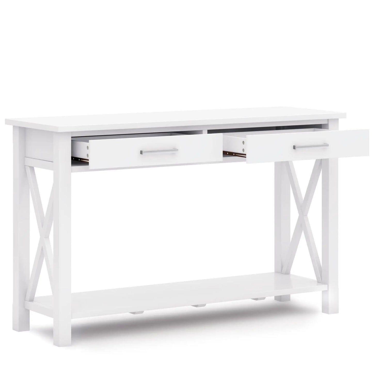Kitchener Handcrafted Console Table with two drawers, metal handles by Unique Piece Furniture on Tampa Home & Garden Store