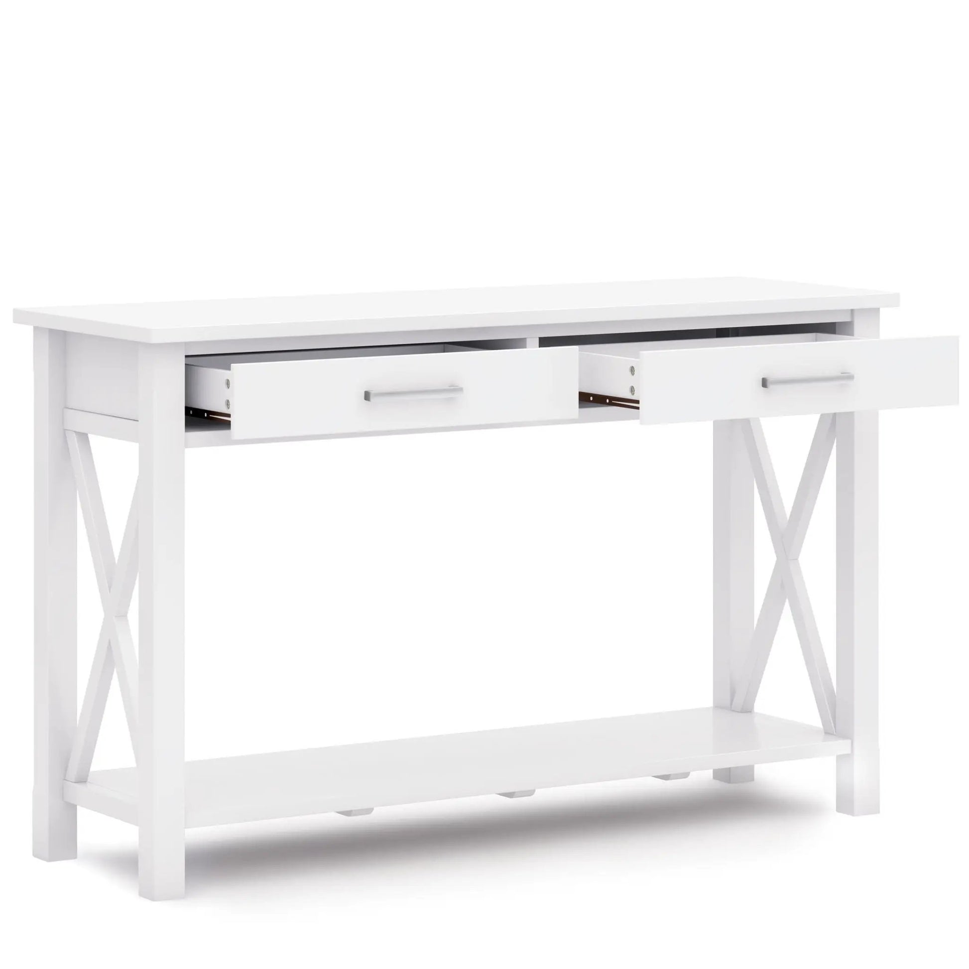 Kitchener Handcrafted Console Table with two drawers, metal handles by Unique Piece Furniture on Tampa Home & Garden Store