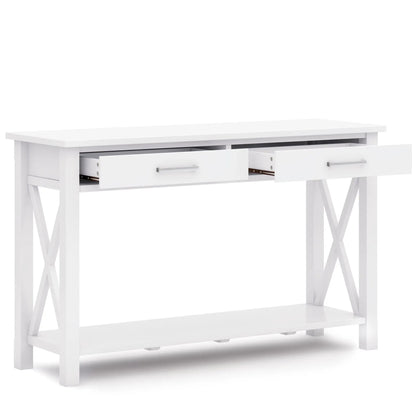 Kitchener Handcrafted Console Table with two drawers, metal handles by Unique Piece Furniture on Tampa Home & Garden Store