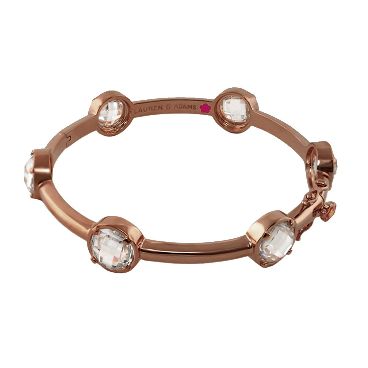 Glamour by the Yard Bangle eternity bracelet in rose gold with crystal settings, Lauren G Adams on Tampa Home & Garden Store
