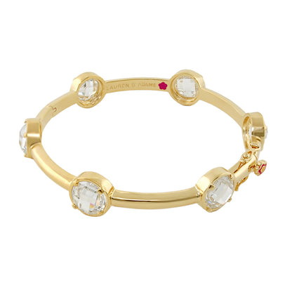 Glamour by the Yard Bangle eternity bracelet in gold tone with crystal stones Lauren G Adams on Tampa Home & Garden Store