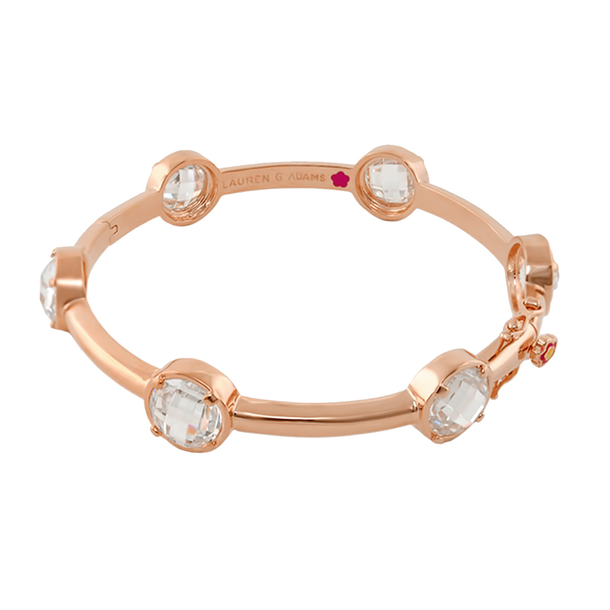 Glamour by the Yard Bangle rose-gold eternity bracelet with clear crystals, Lauren G Adams on Tampa Home & Garden Store