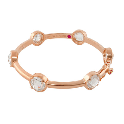 Glamour by the Yard Bangle rose-gold eternity bracelet with clear crystals, Lauren G Adams on Tampa Home & Garden Store