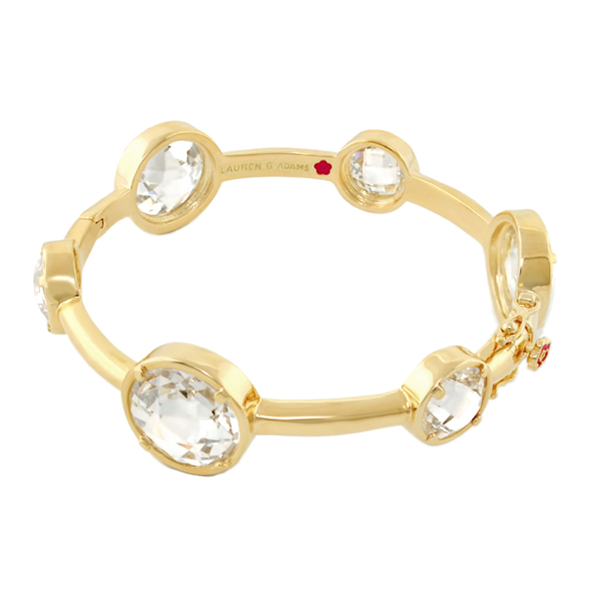Glamour by the Yard Bangle gold-tone bracelet with crystal round bezels by Lauren G Adams on Tampa Home & Garden Store