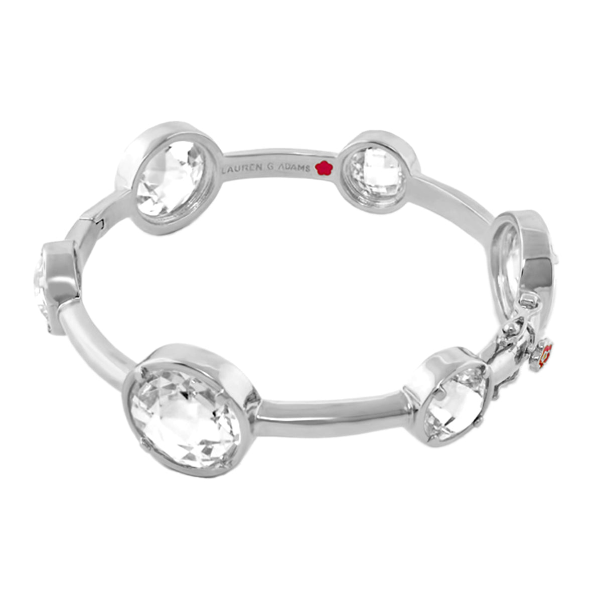 Glamour by the Yard Bangle bracelet silver-tone with crystals by Lauren G Adams on Tampa Home & Garden Store