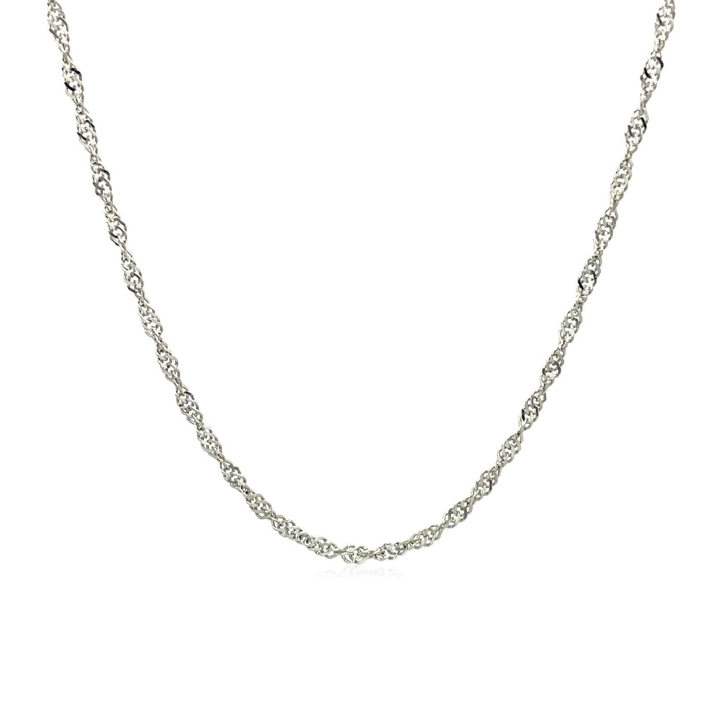 10k white gold Singapore chain necklace 1.5mm by Bids.com on Tampa Home & Garden Store
