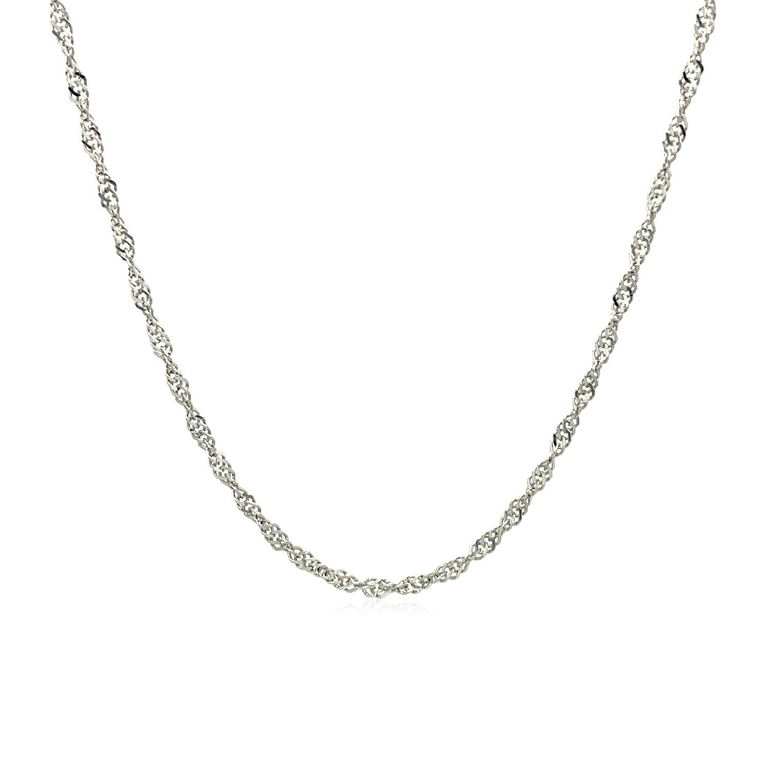 10k white gold Singapore chain necklace 1.5mm by Bids.com on Tampa Home & Garden Store