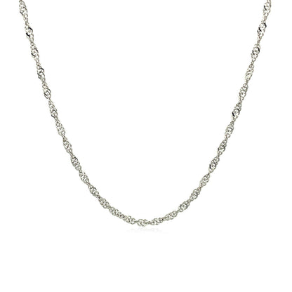10k white gold Singapore chain necklace 1.5mm by Bids.com on Tampa Home & Garden Store