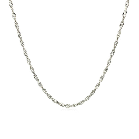 10k white gold Singapore chain necklace 1.5mm by Bids.com on Tampa Home & Garden Store