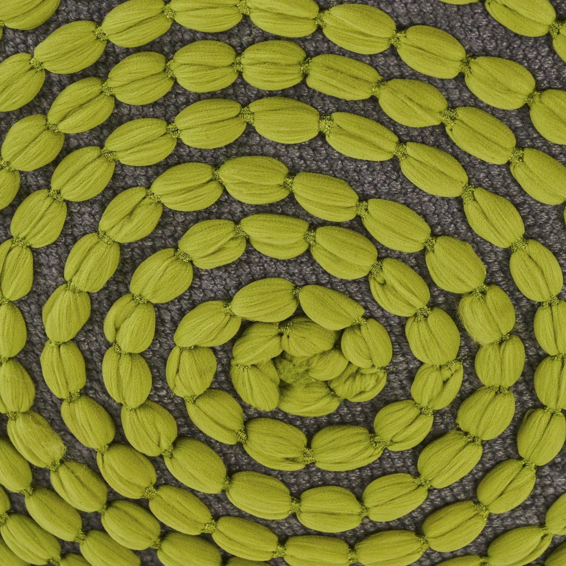 River pouf in green water resistant fabric with textured weave by Unique Piece Furniture on Tampa Home & Garden Store