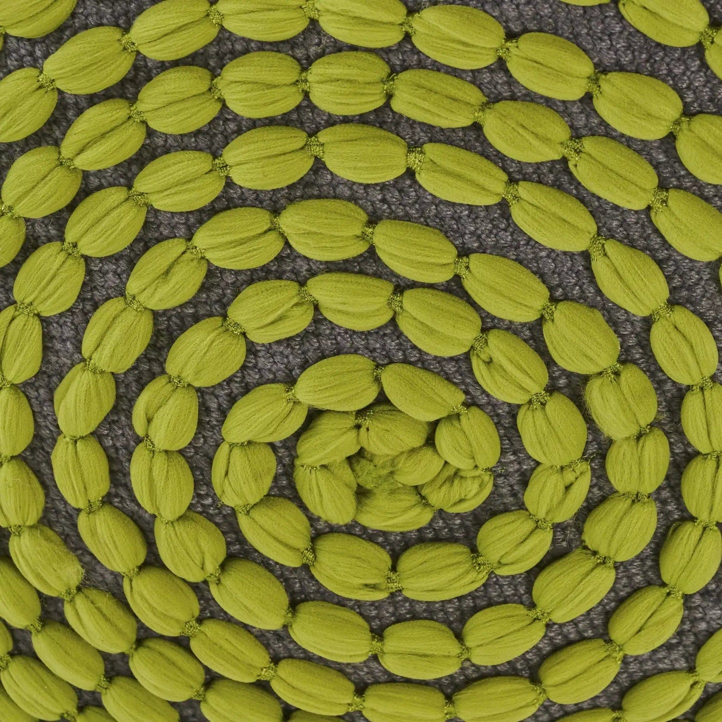 River Handcrafted Cylindrical Pouf lime green water resistant fabric on Tampa Home & Garden Store