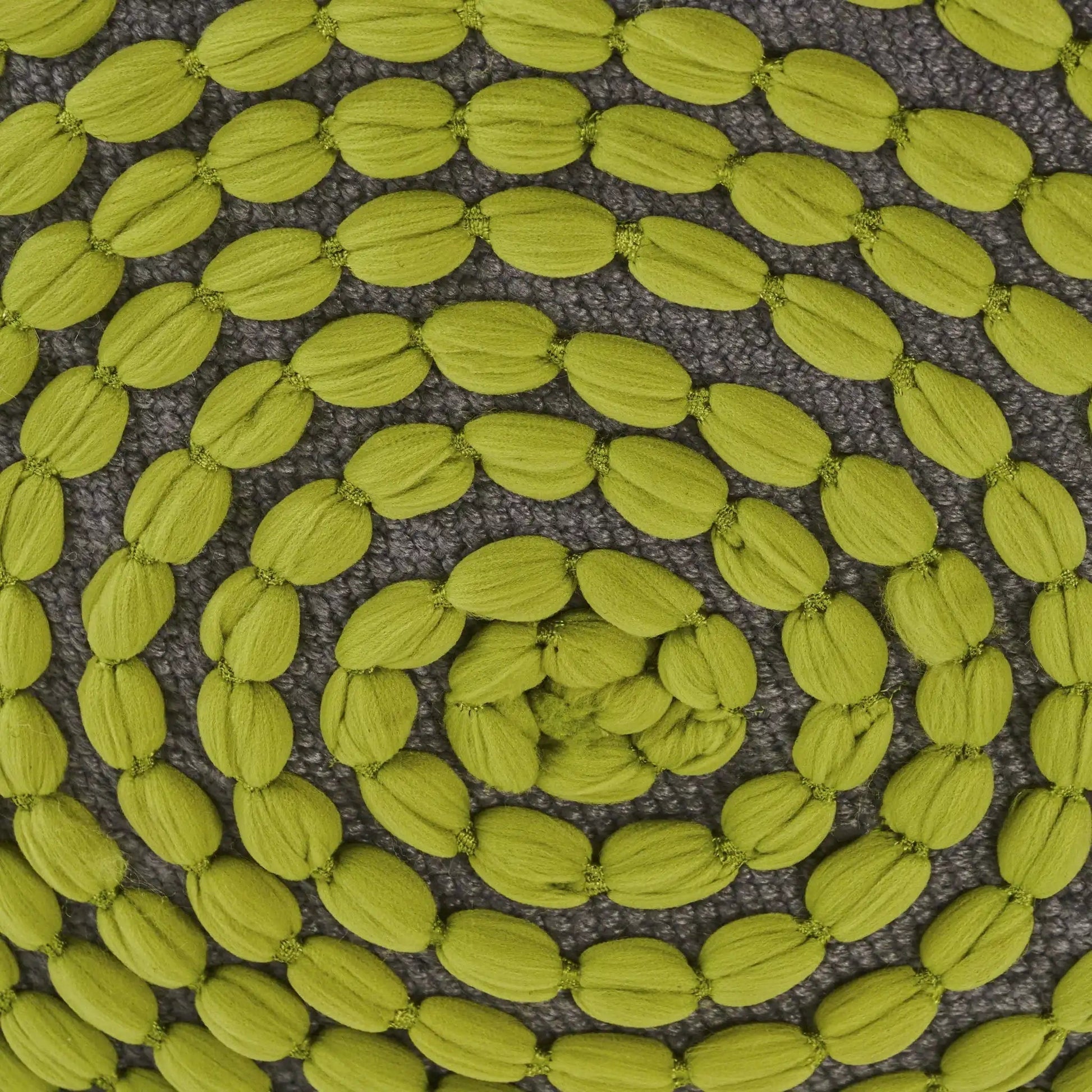 River Handcrafted Cylindrical Pouf lime green water resistant fabric on Tampa Home & Garden Store