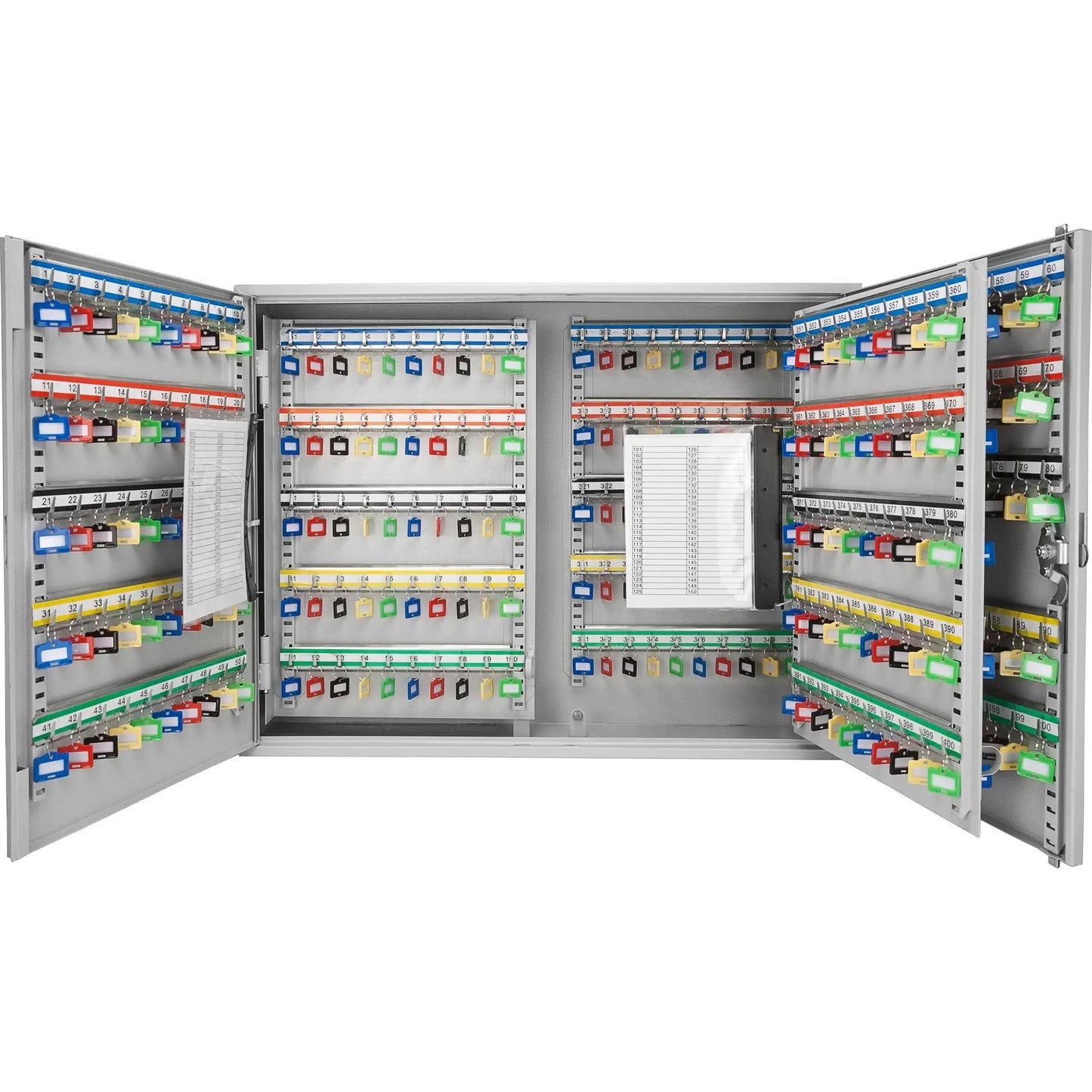 Adjustable key cabinet with lock by Unique Piece Furniture, steel wall storage with numbered hooks on Tampa Home & Garden Store