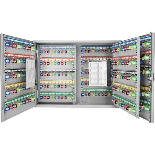 Adjustable key cabinet with lock by Unique Piece Furniture, steel wall storage with numbered hooks on Tampa Home & Garden Store