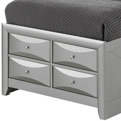 Modern design gray storage bed with 4 drawers and bookcase headboard HouseOfZazla on Tampa Home & Garden Store