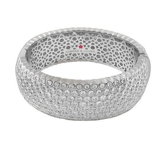 Fun Bubbles Bangle, crystal-studded eternity bracelet in silver tone by Lauren G Adams on Tampa Home & Garden Store