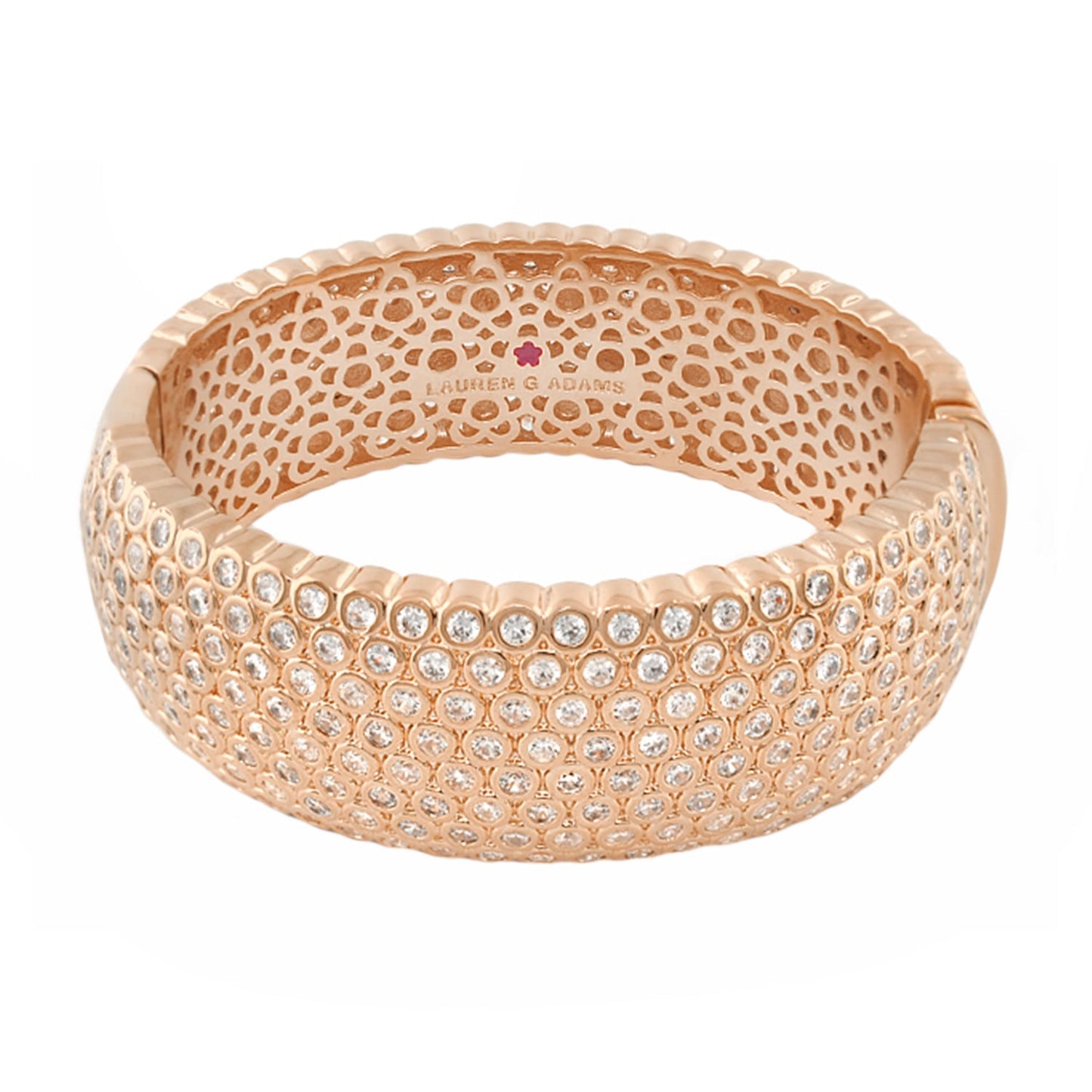 Fun Bubbles Bangle, rose gold eternity bracelet by Lauren G Adams, pavé crystals on Tampa Home & Garden Store