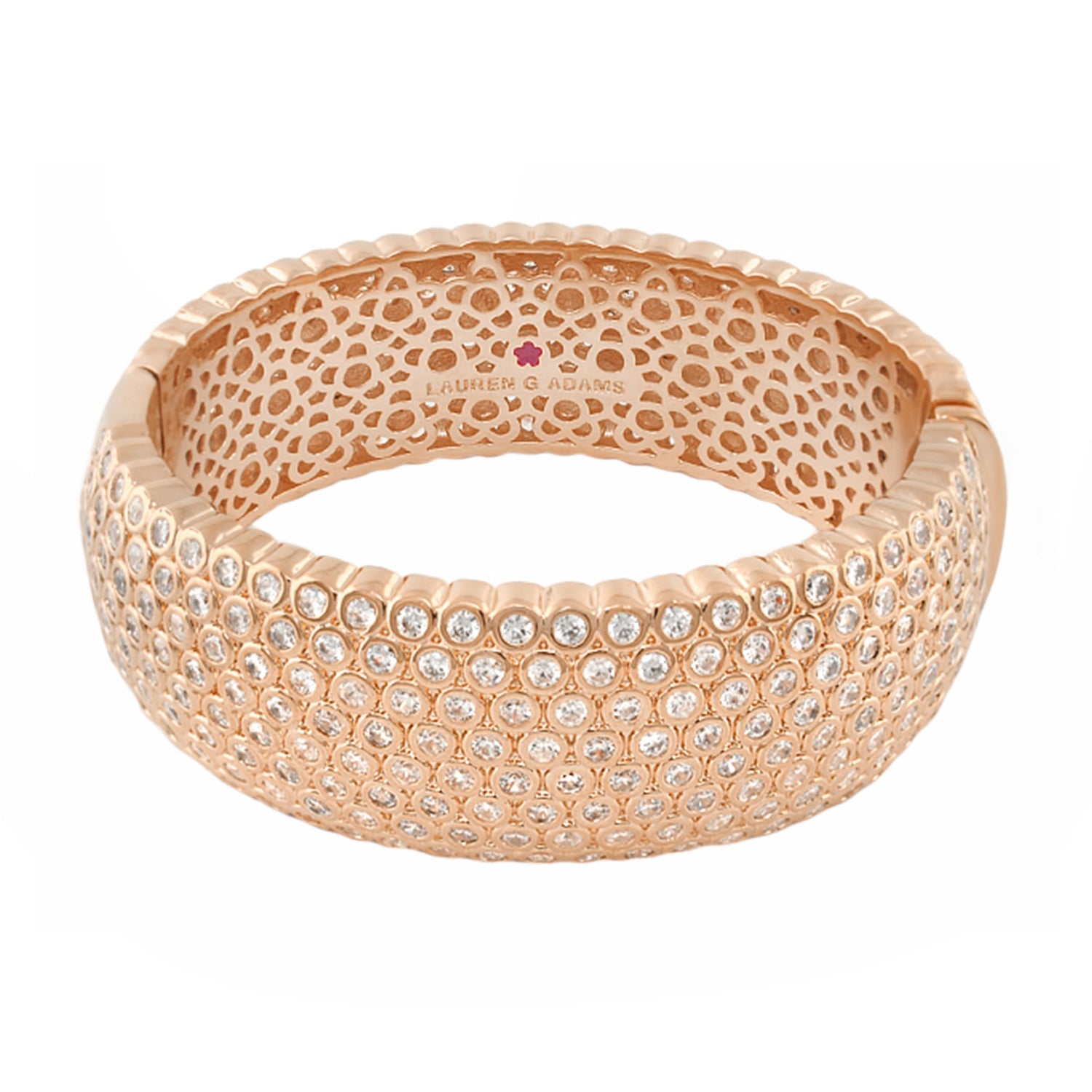 Fun Bubbles Bangle, rose gold eternity bracelet by Lauren G Adams, pavé crystals on Tampa Home & Garden Store
