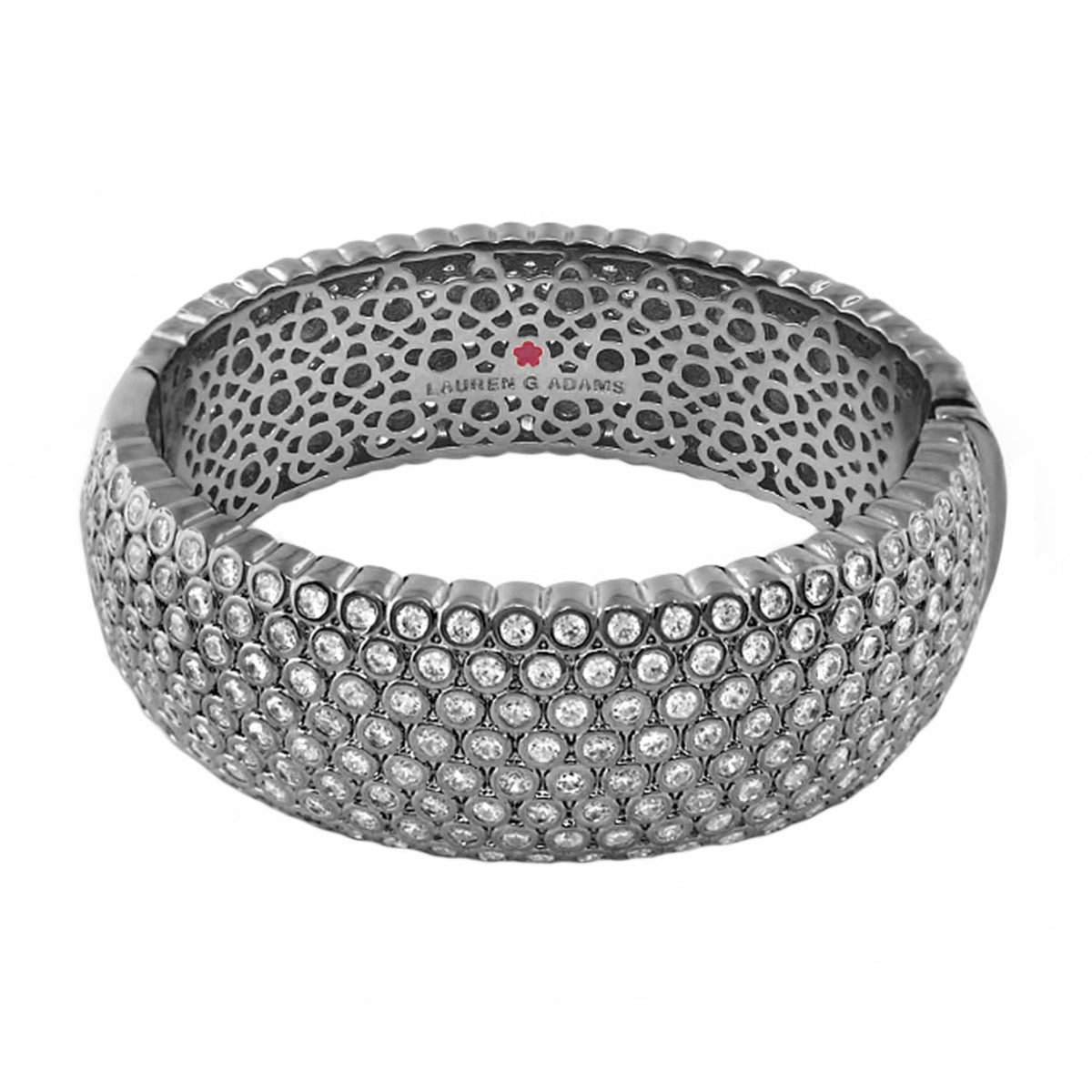 Fun Bubbles Bangle silver-tone eternity bracelet with pave crystals Lauren G Adams on Tampa Home & Garden Store