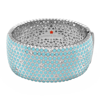 Fun Bubbles Bangle turquoise bubble-inlay hinged bracelet with safety lock by Lauren G Adams on Tampa Home & Garden Store