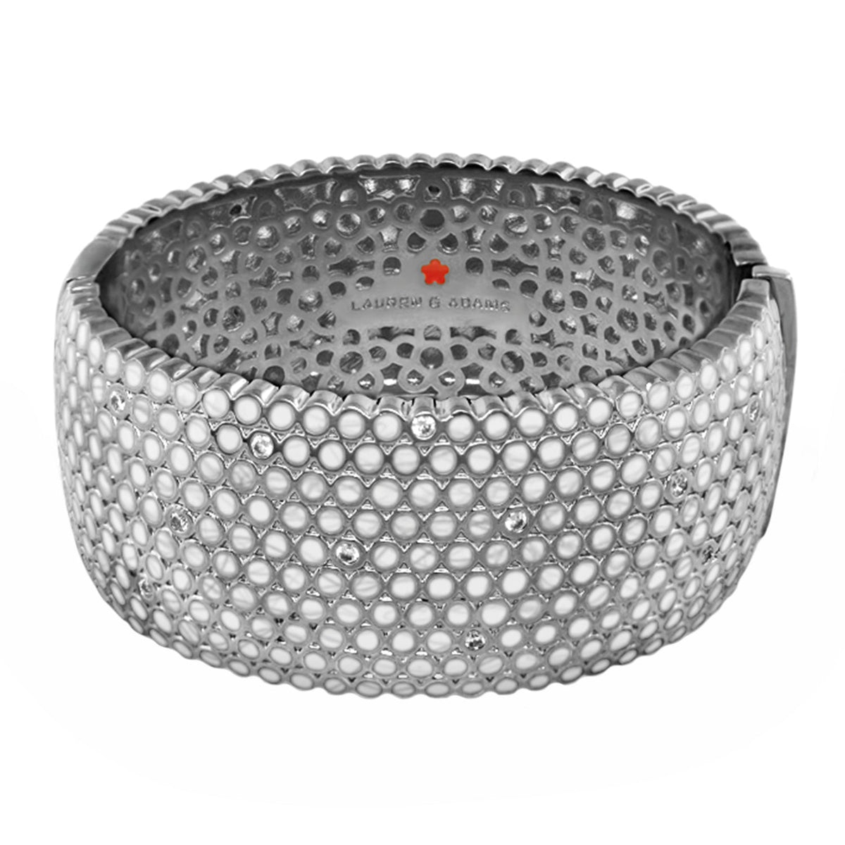 Fun Bubbles Bangle bracelet, silver-tone hinged with safety lock by Lauren G Adams on Tampa Home & Garden Store