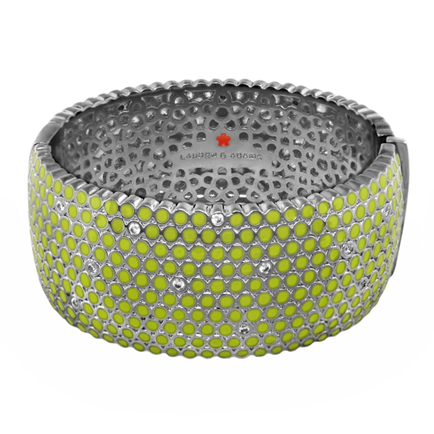 Fun Bubbles Bangle silver hinged bracelet by Lauren G Adams with safety lock on Tampa Home & Garden Store