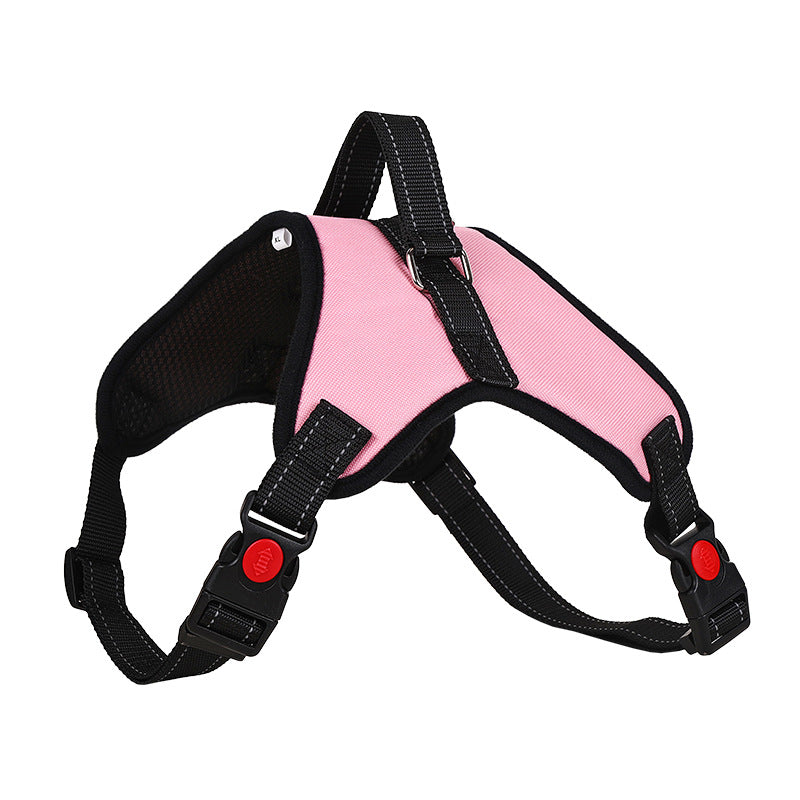 Pet Zen Cat and Dog Traction Rope Pet Vest, double breathable pink harness with black straps on Tampa Home & Garden Store