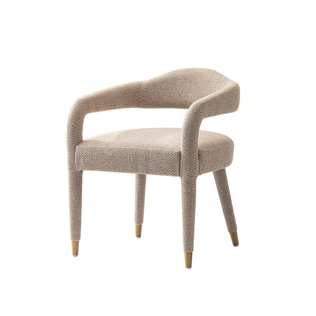Aspen Solid Wood Mid Century Tweed Armchair