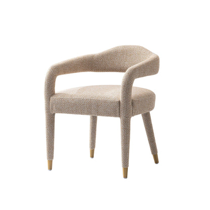 Aspen Solid Wood Mid Century Tweed Armchair