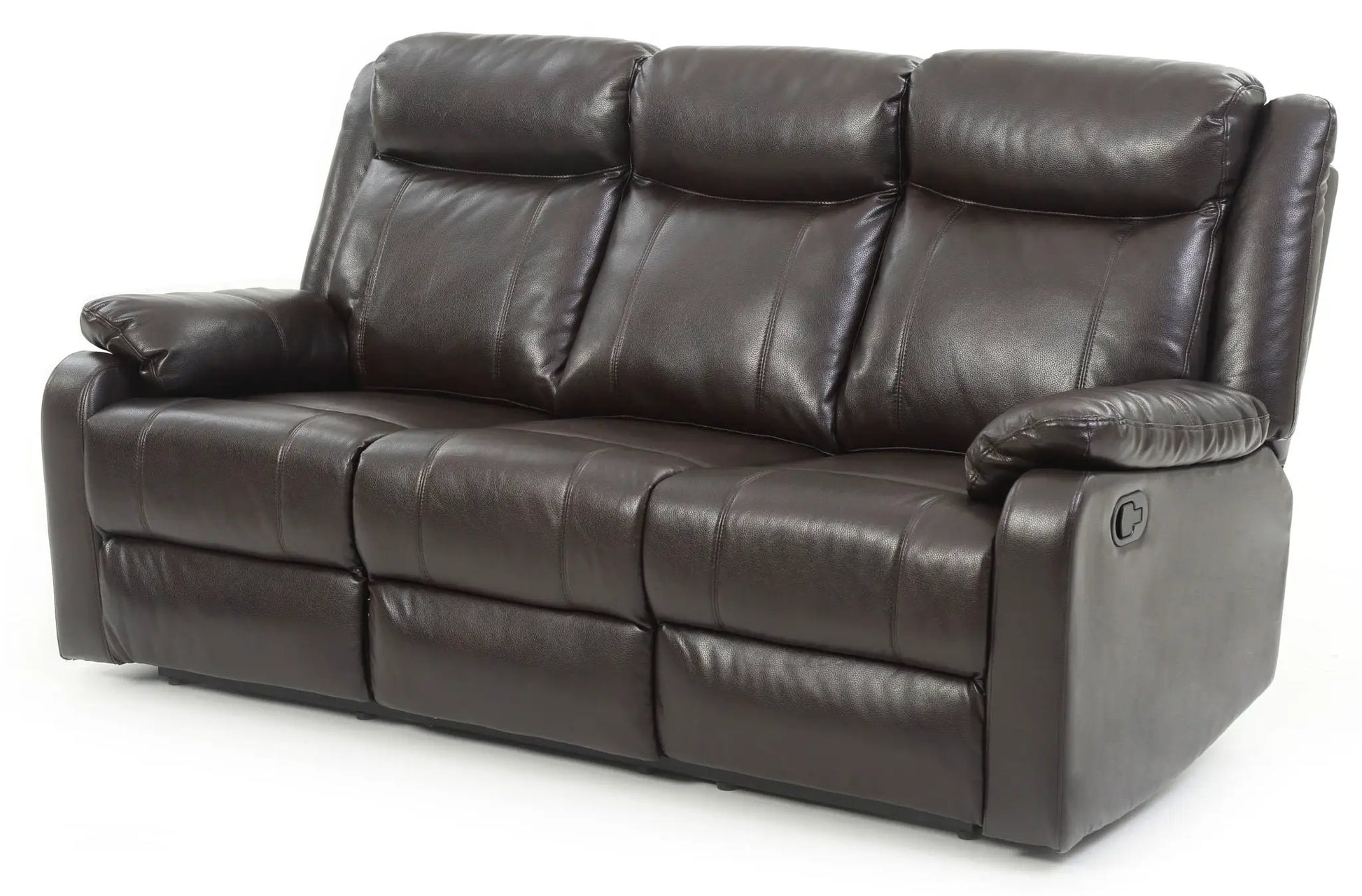 Contemporary three seater reclining sofa dark brown leather by Unique Piece Furniture on Tampa Home & Garden Store