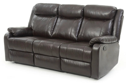Contemporary three seater reclining sofa dark brown leather by Unique Piece Furniture on Tampa Home & Garden Store