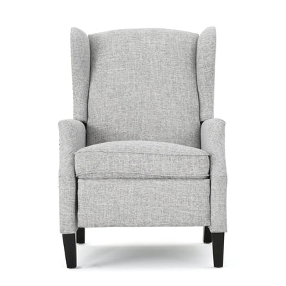 Westeros Wing Back Fabric Upholstered Recliner in light gray on Tampa Home & Garden Store