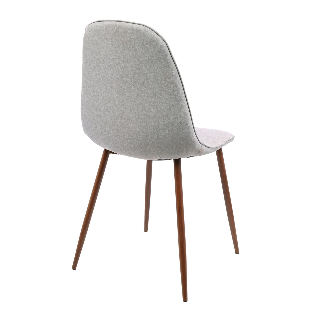 Pebble mid-century dining chair set, gray upholstered seat, wooden legs by HouseOfZazla on Tampa Home & Garden Store